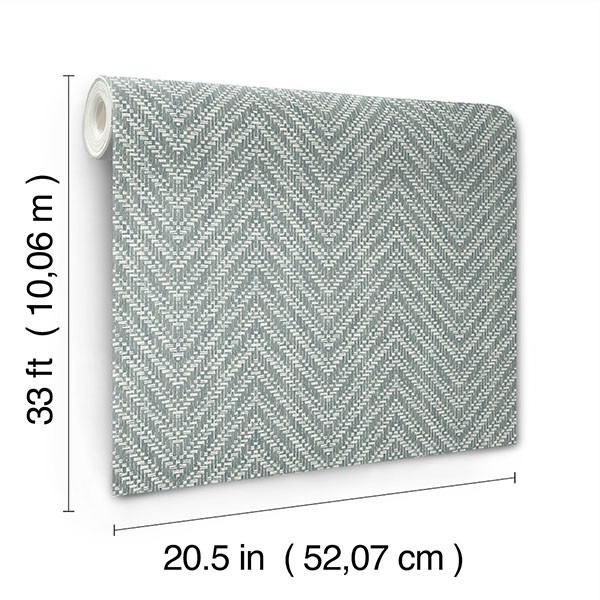 FD27044_Terrace Textured Herringbone Modern Dusty Blue Grey Fine Decor Wallpaper gallery