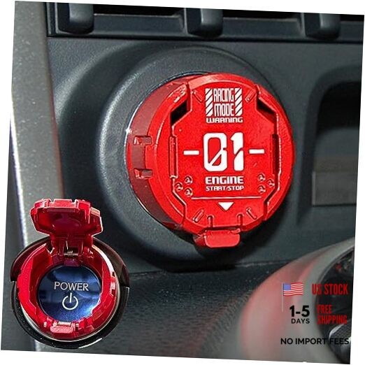 ???????? | Metal Mecha Push Start Button Cover, Car Press-A1-Red-Wordl gallery