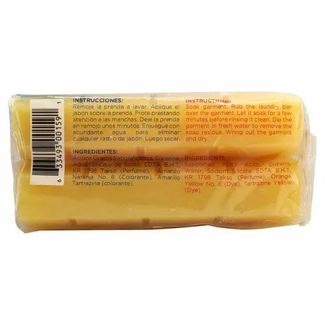 Hispano Jabon Laundry Soap - Rectangle Bar (2 Pack), 10.58oz (300g) gallery