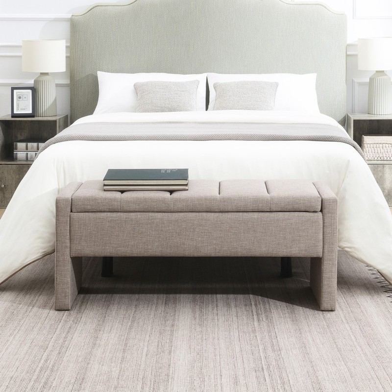 Storage Bed Bench with Storage Space and Arms gallery