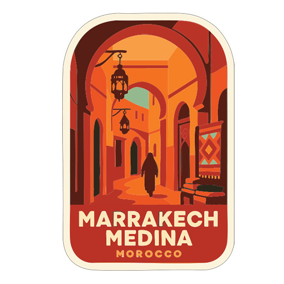 Marrakech Medina Morocco Sticker Decal Vinyl Die-Cut Symbolic Landmark Design gallery