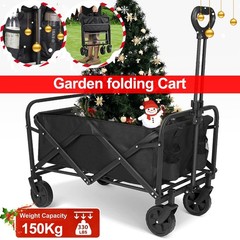 Wagon Cart Trolley Folding Multi Purpose Festival Garden Big Wheels Load 330lbs