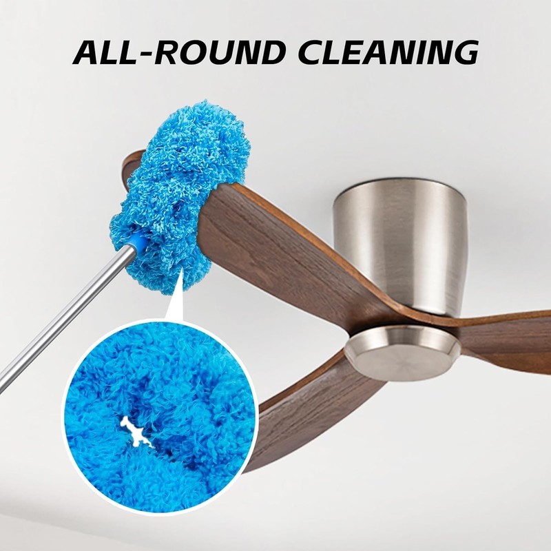 Extendable Ceiling Fan Duster Microfiber Dust Cleaner Brush Telescopic Pole gallery