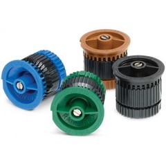4x Rain Bird HIGH EFFICIENCY VARIABLE ARC NOZZLES 12ft 10mm Female Thread BROWN