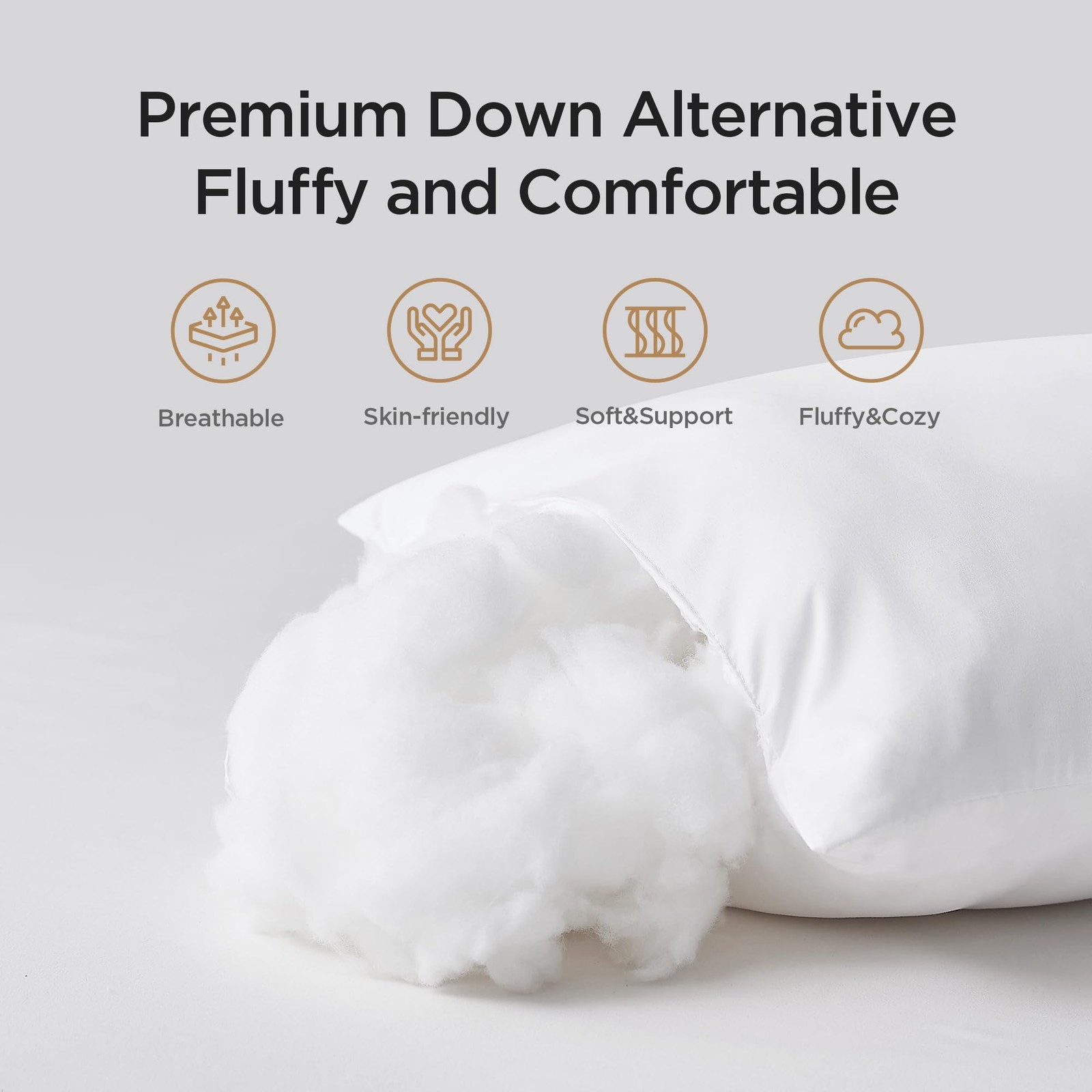 Acanva 20x20 Throw Pillow Inserts Set of 2, Premium Polyester Fiber Fill Squa... gallery