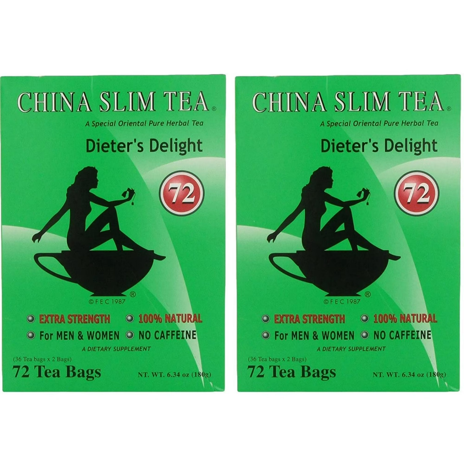 China Slim Tea Bag Dieter's Delight, Large72 Tea Bags -Pack of 2 ( 144 Tea Bags) gallery