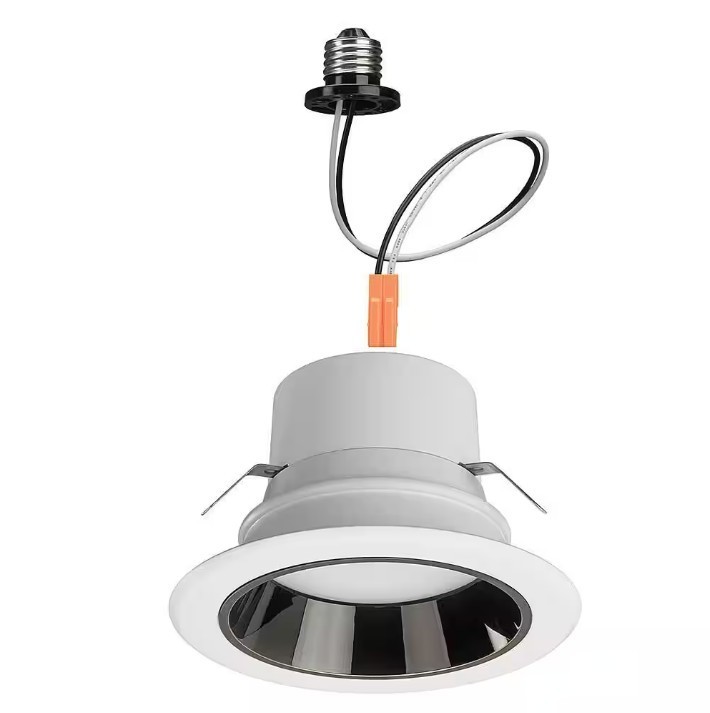 Commercial Electric 4 in. Adjustable LED Recessed Light Trim with 4 Trim Colors gallery