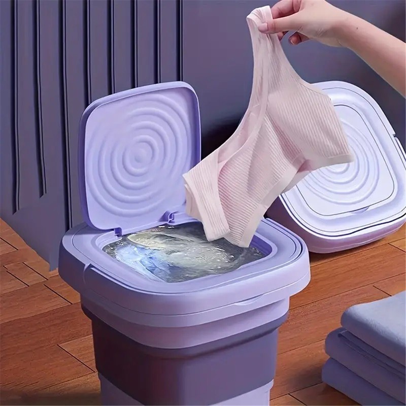 Portable Washing Machine Mini Washer Foldable Washer and Spin Dryer Small Travel gallery