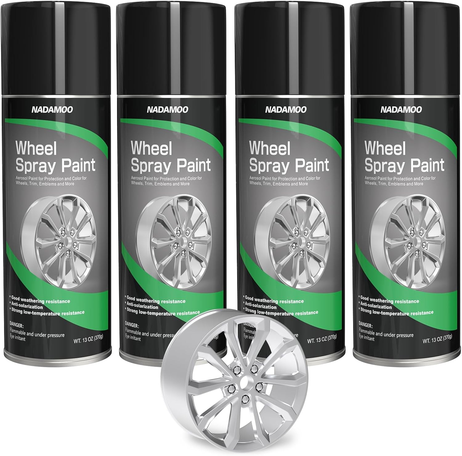 Aluminum Wheel Spray Paint, Semi-gloss Aerosol Car Rim Paint for Recolo gallery