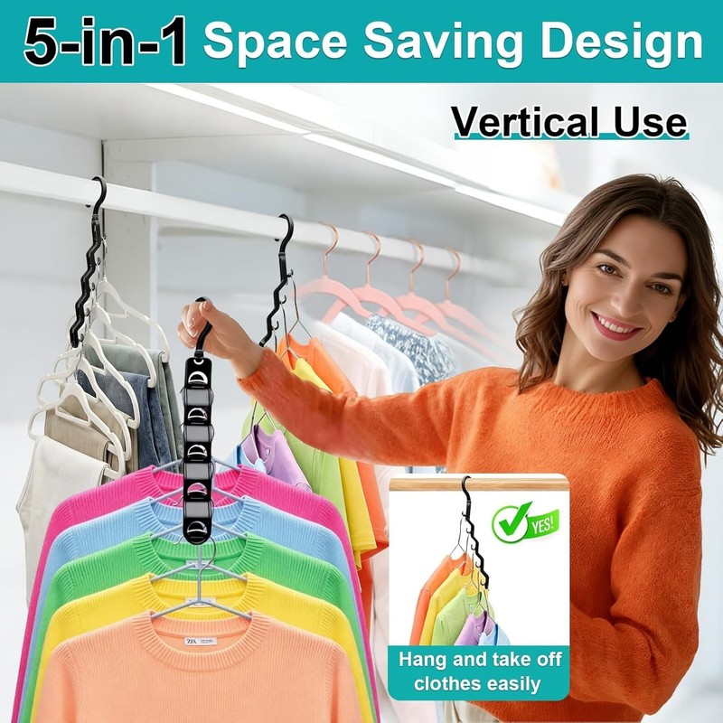 Effortless Access Hangers – 8 Pack Heavy-Duty Multi-Functional Space Saver gallery