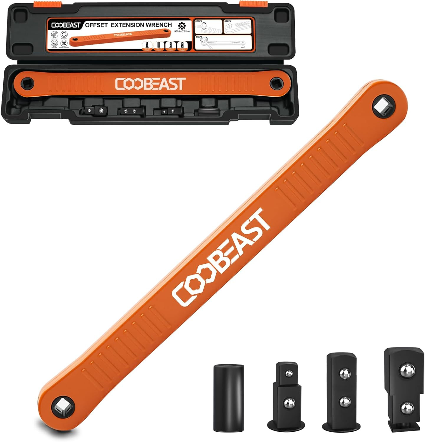 3/8 Inch Offset Extension Wrench Impact Ready Socket Wrench Extender Tool with V gallery