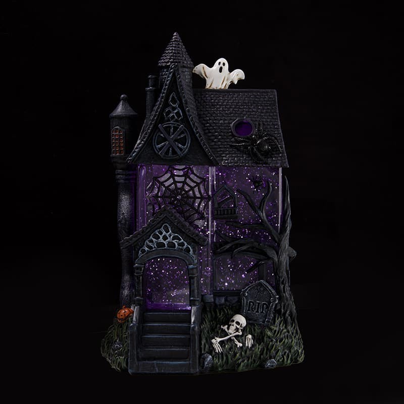 🏚️ Cracker Barrel Exclusive Halloween Haunted House Glitter Globe Lighted Decor gallery