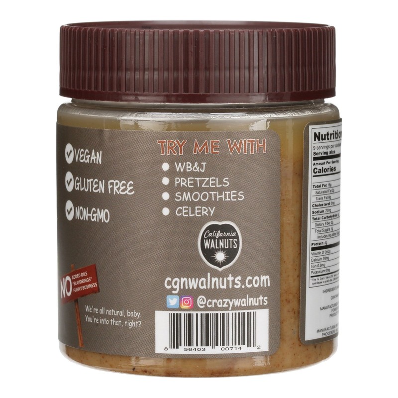 (2-Pack) Crazy Go Nuts Plain W/Sea Salt Walnut Butter, 9 oz gallery