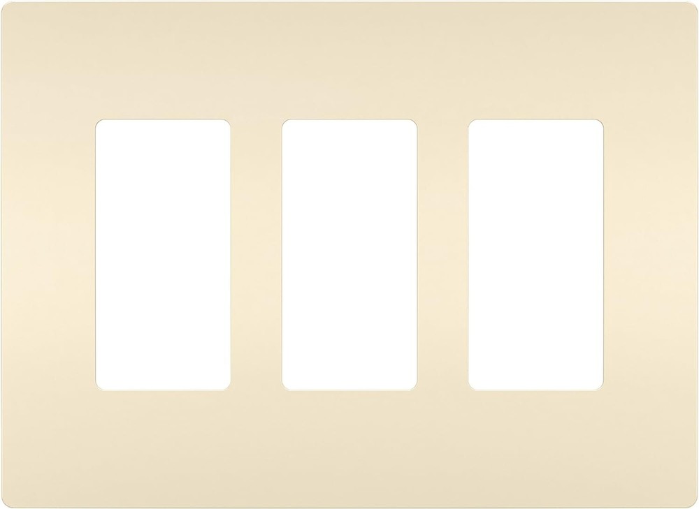 Legrand Radiant Screwless Wall for Decorator Rocker Plates Outlets, 3-Gang Almd