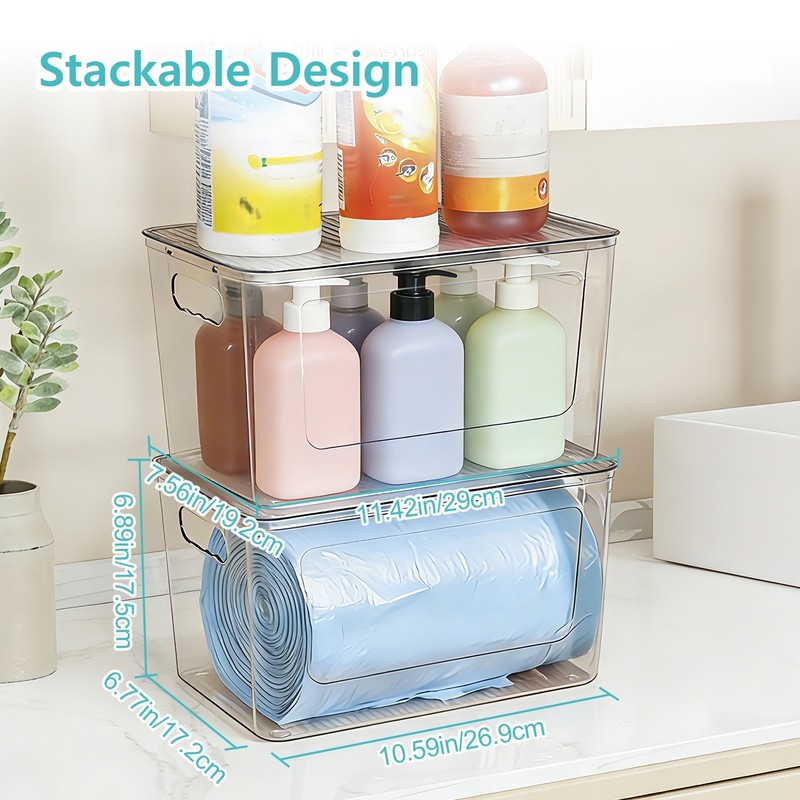 2 Pack Trash Bag Holder, Stackable Garbage Bag Dispenser for 13/30/33 Gallon Bag gallery