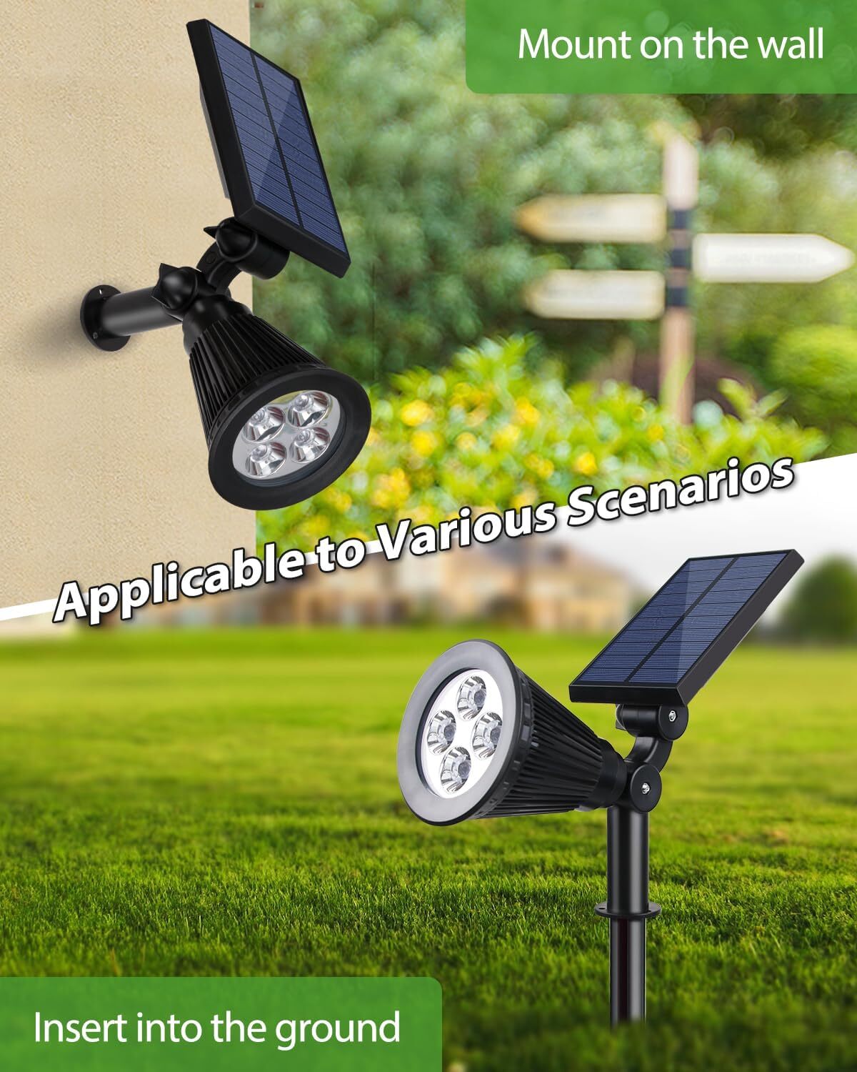 LED Solar Spot Light Outdoor Waterproof Landscape Spotlight Garden Security Lamp gallery
