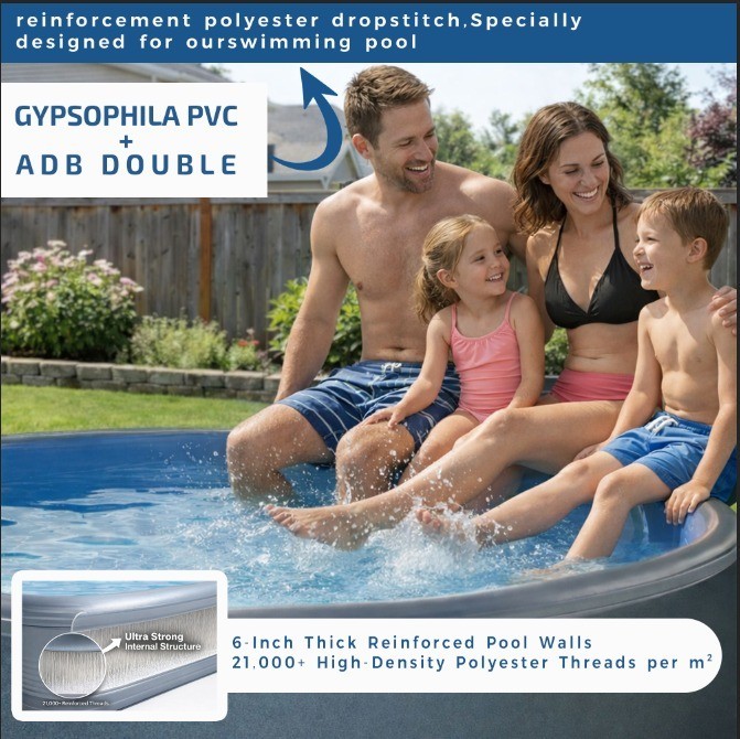 iPOOLGO Round Above Ground Pool 3.0m x 1.2m Gray/Blue Cover Ladder Pump gallery