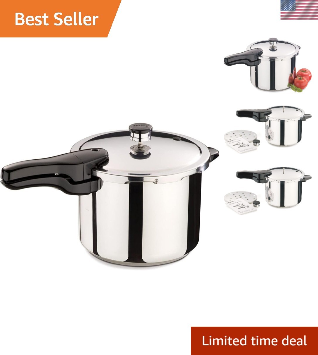 01362 6-Quart Stainless Steel Pressure Cooker gallery
