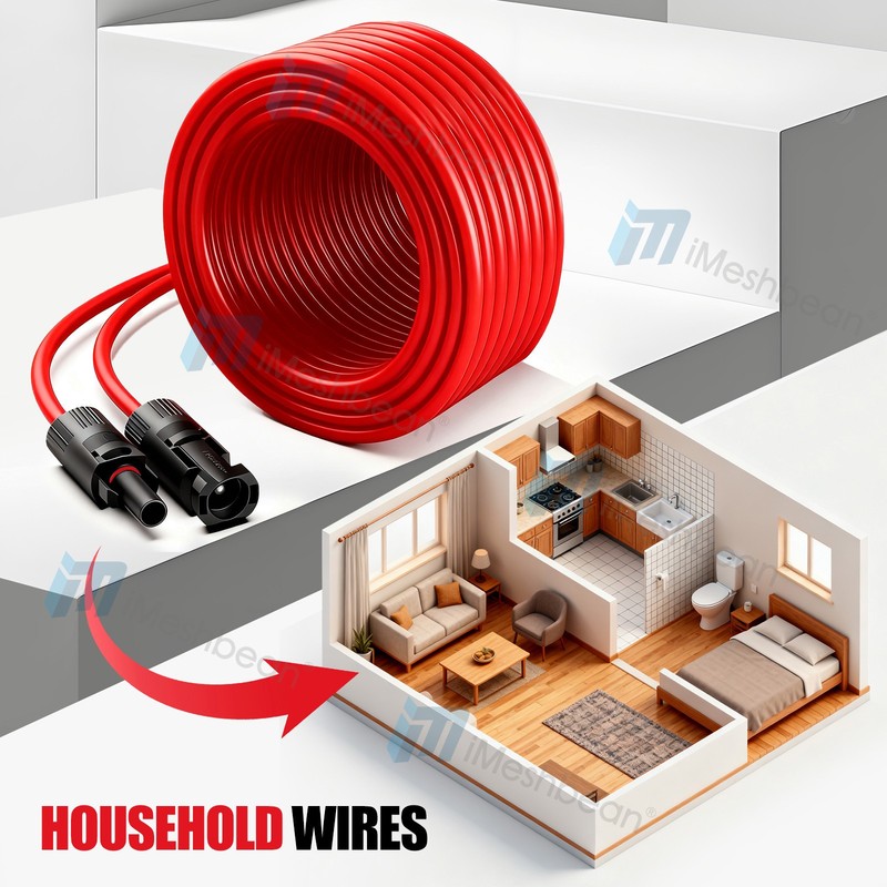 10AWG 100FT Solar Panel Extension Cable Tinned Copper Solar Cable 6mm² PV Wire gallery