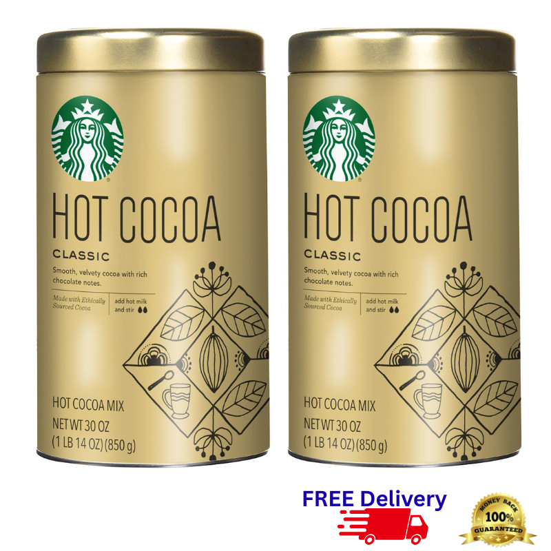 Classic Hot Cocoa Mix 30 oz Tin 2 Pack Decadent Dark Chocolate Velvety 84 Servin gallery
