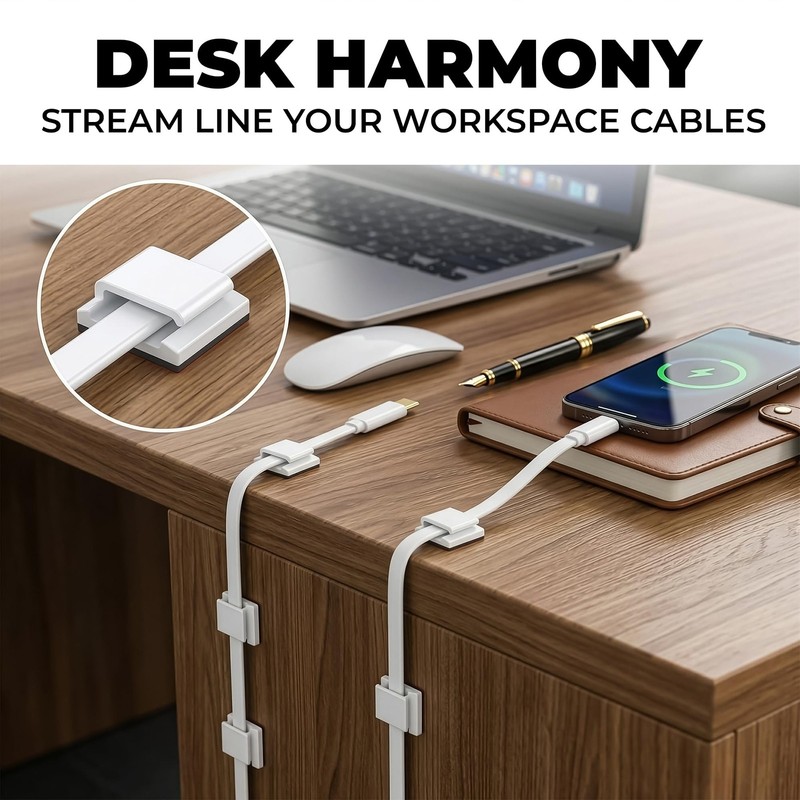 100 Pcs Adhesive Cable Clips for Wall, Cord Organizer and Wire Holder for LED... gallery