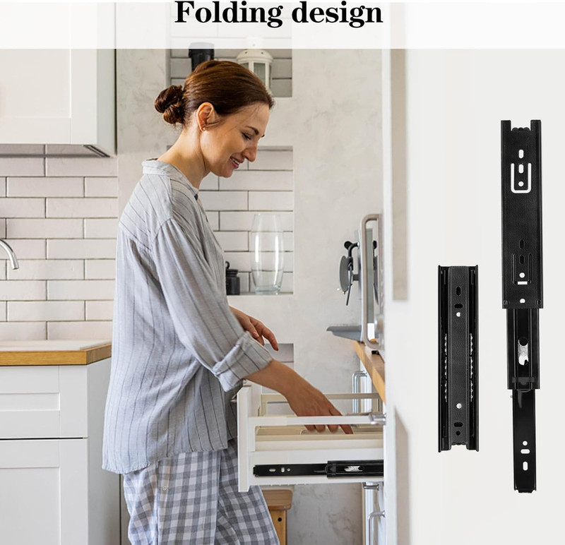 Drawer Slides,2Pcs 8 Inch Soft Close Drawer Slides, Undermount Heavy Duty Drawe gallery
