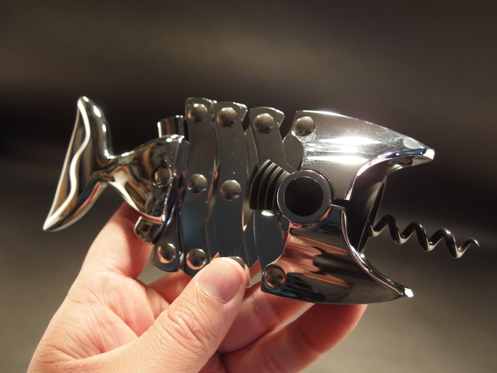 Antique Vintage Style Fish Shaped Wine Bottle Corkscrew Opener gallery