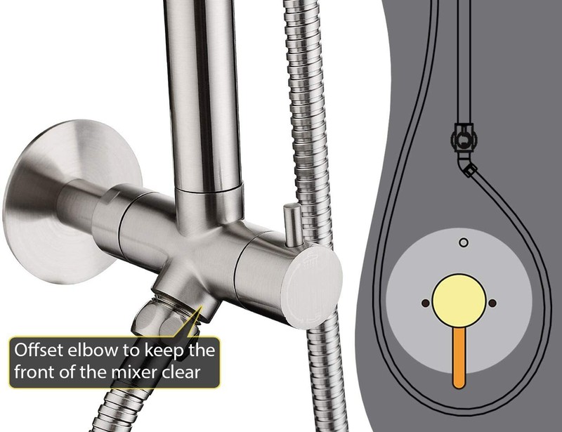 Rain shower head combo with high pressure handheld Shower head, BSB2700-02 gallery