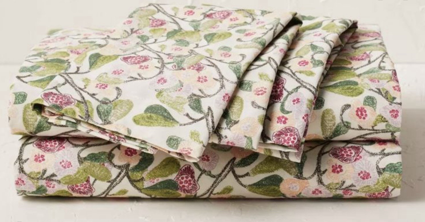 Target Opalhouse Floral Vines Full Size Bedding Sheets & 2 Pillow Cs gallery
