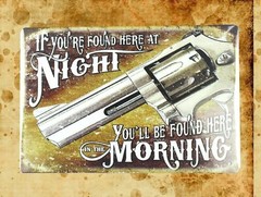 Found Here at Night Will Be Found Here Morning outdoor wall art