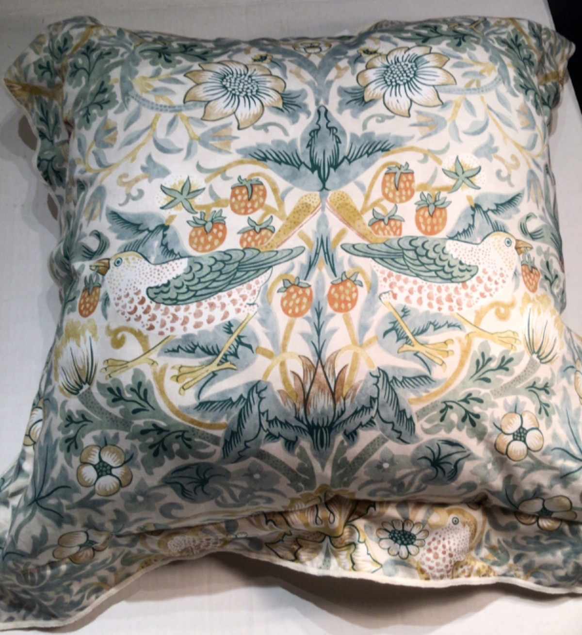WILLIAM MORRIS & Co Pillow Cover & Insert 18 x 18 Strawberry Thief green gallery