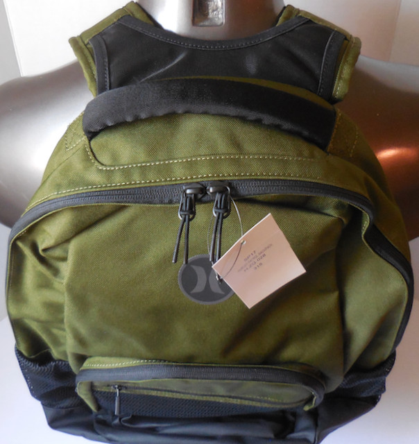 Hurley Patrol Backpack Lightweight  Olive Canvas/Black 5