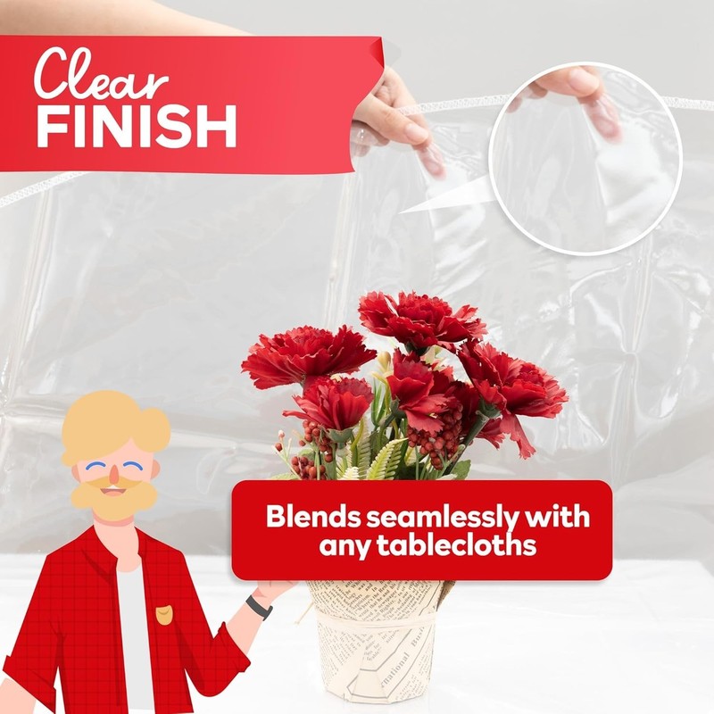 Clear Table Cover Protector 0.15mm (60" x 108" / Rectangular) gallery