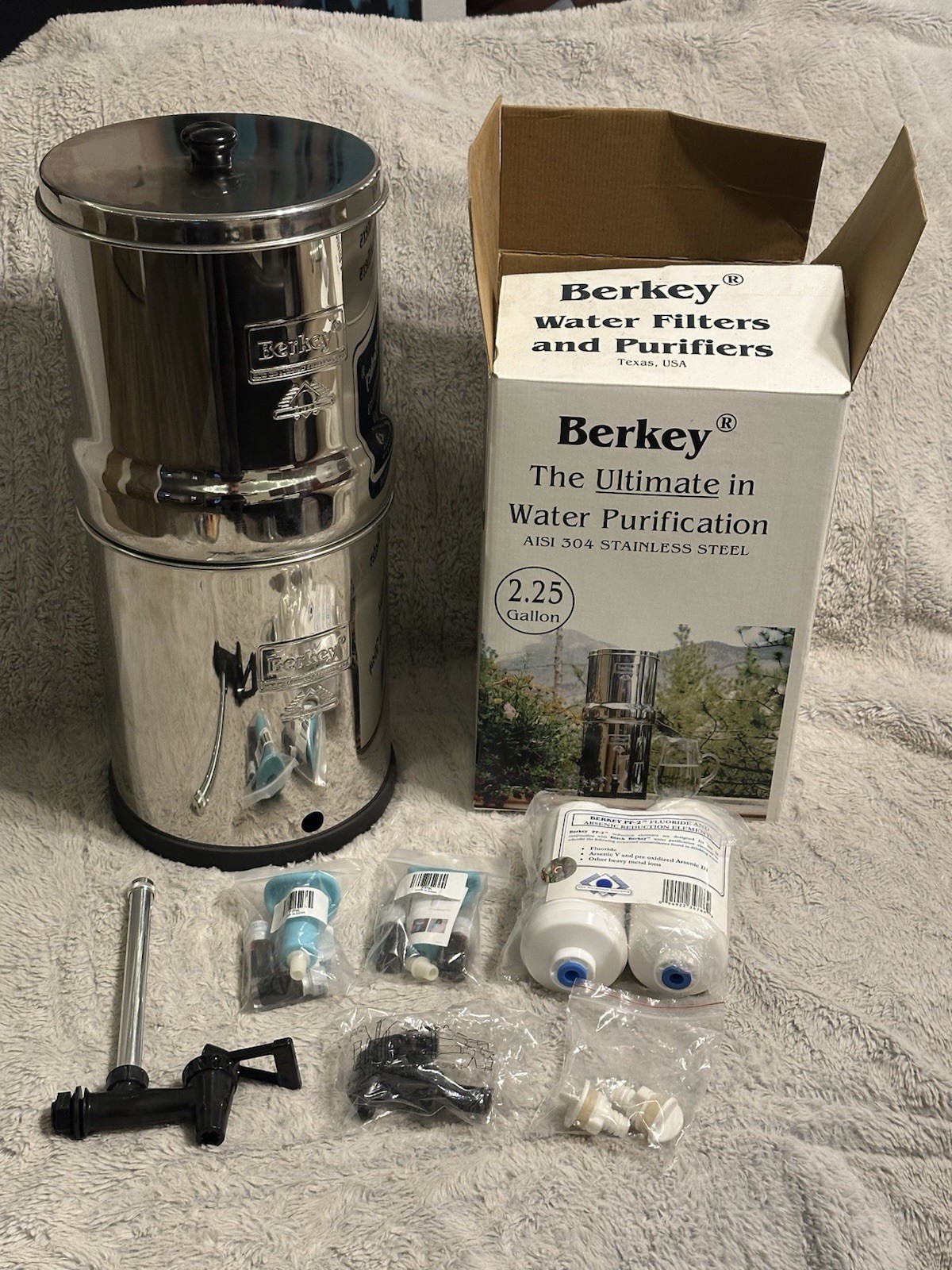Open Box Complete Big Berkey 2.25 Gallon Water Filter System - Filters Accessory gallery