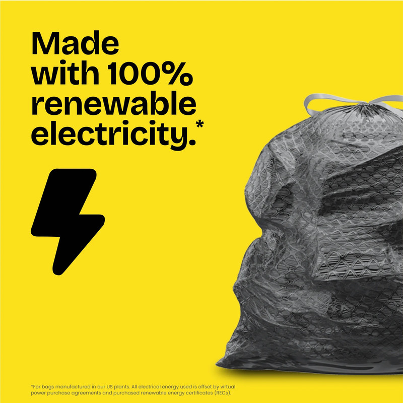 Forceflex Heavy Duty Large Drawstring Trash Bags, Hold 80+ Pounds, 30 Gallon, 40 gallery
