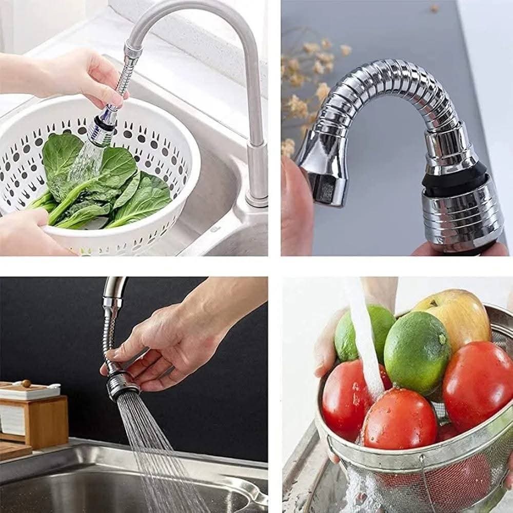 Flexible Faucet Sprayer Extender 360 Head Kitchen Sink Water Saving Tap Nozzle gallery