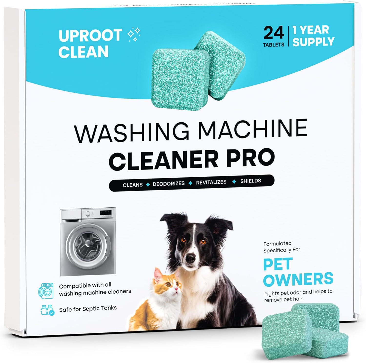 Washing Machine Cleaner Tablets - 24 Pack for a 12 Month Supply. Formulated for gallery