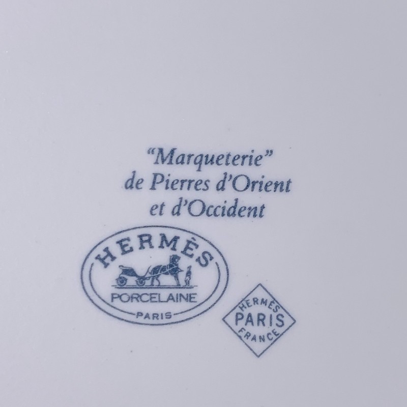 Hermes Serving Tray Plate Marqueterie de Pierres d'Orient et d'Occident 36x17cm gallery