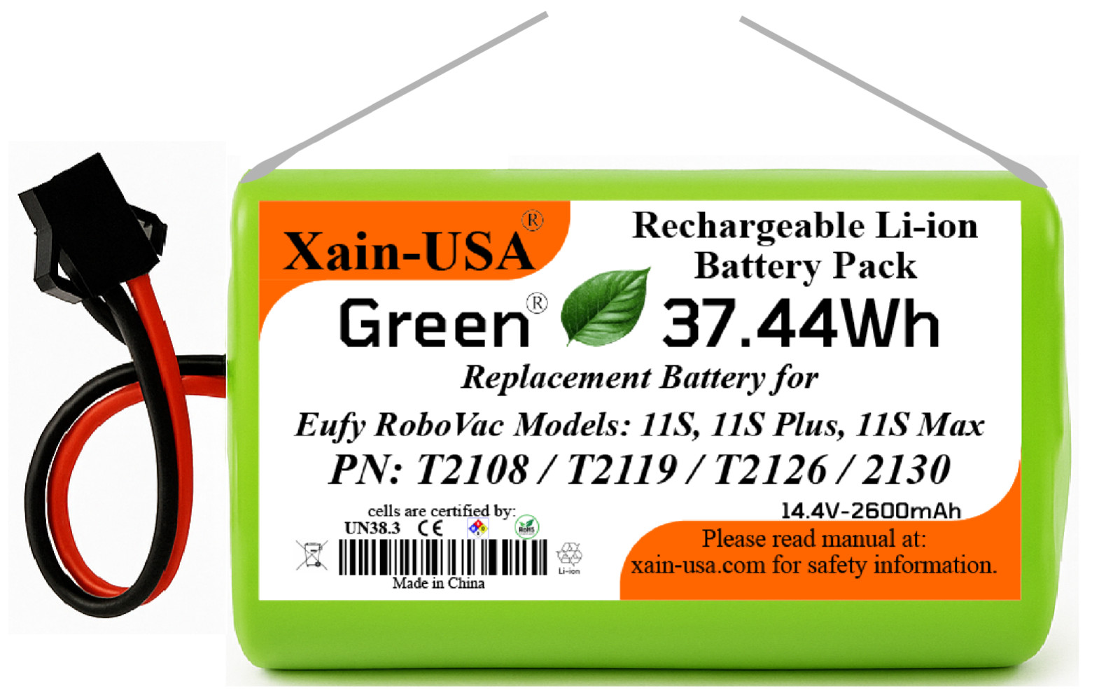 2600mAh Li-ion Replacement Battery for Eufy RoboVac Models 11S 11S Plus 11S Max gallery