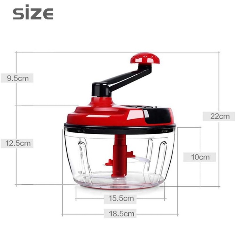 Multi Functional Manual Food Processor 8 Cup Hand powered Crank Chopper Mincer gallery