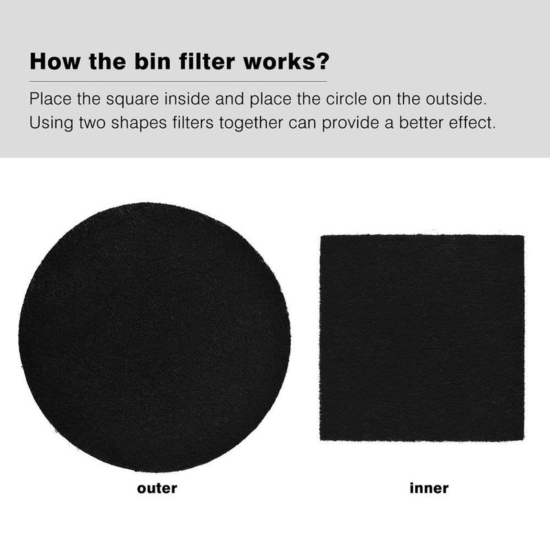 Abakoo Compost Bin Filters, 12 Pack, Activated Carbon Filters for Black gallery