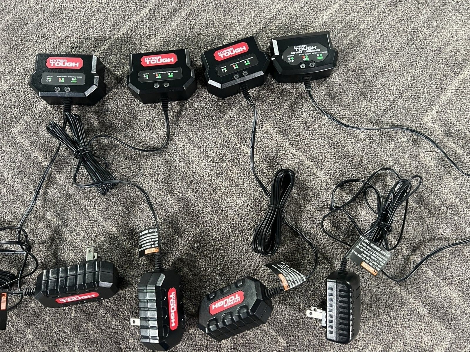 HyperTough 20V Max Lithium-Ion PowerTool Battery Charger JS-22055-117UN Lot of 4 gallery