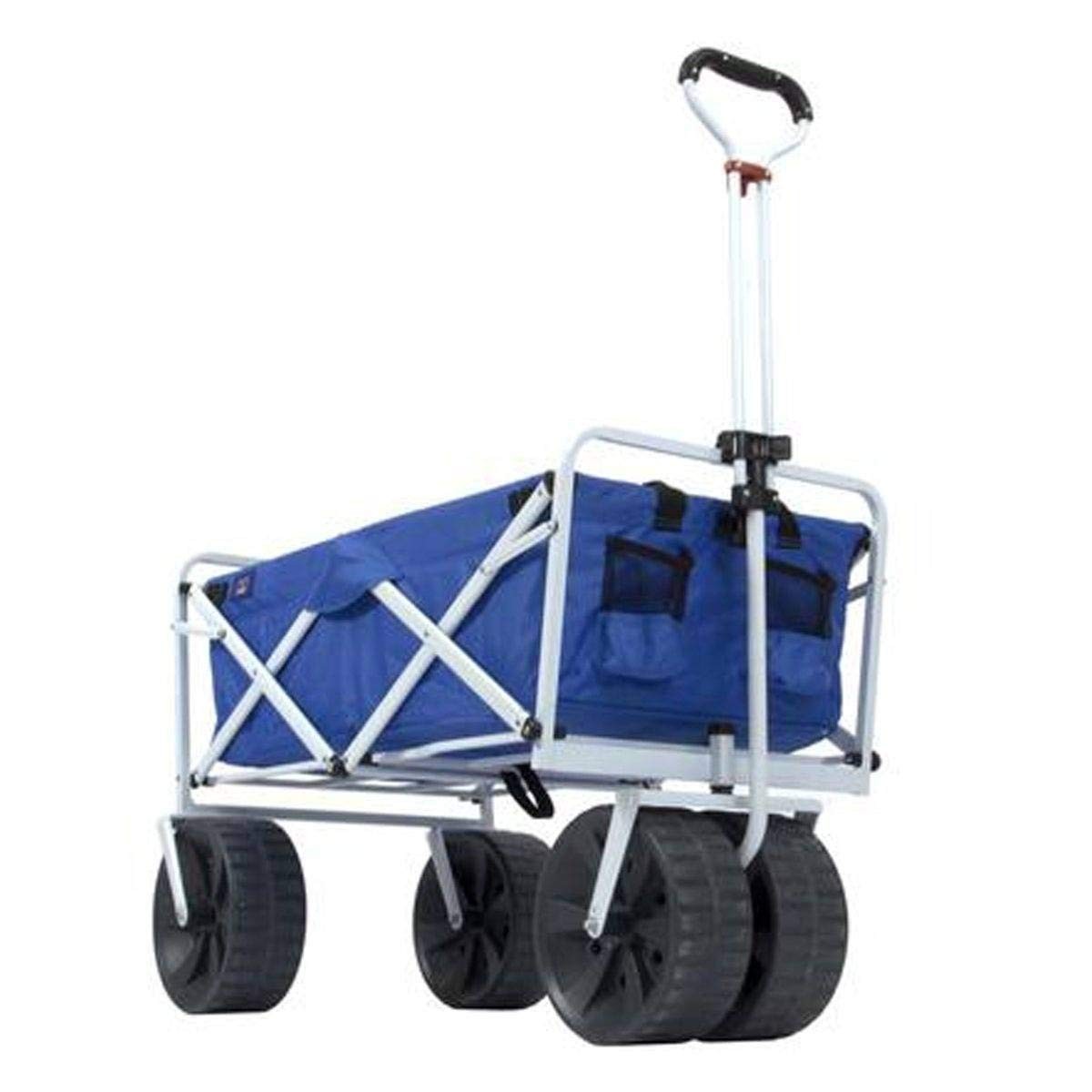 Utility Wagon Heavy Duty Collapsible Folding All Terrain Cart Blue White Sports gallery