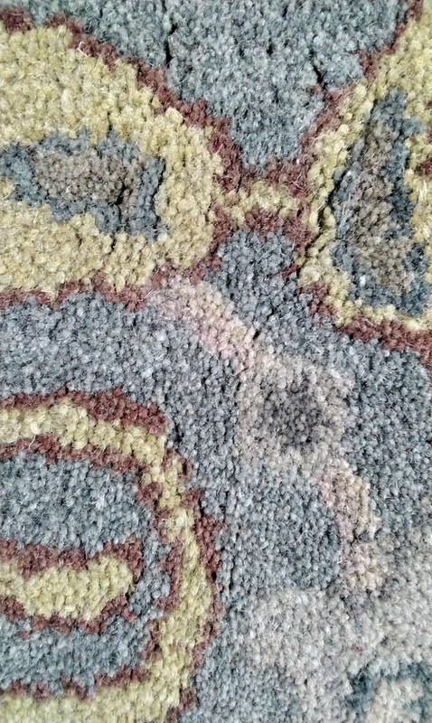 BLUE / GREY 6' X 6' Square Pulled Threads Rug, Reduced Price117271343 HG914B-6SQ gallery