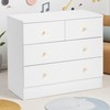 4-Drawer Dresser With Anti-Tip Strap - 3-Tier, White, Matte & Soft-Close​ Closet gallery