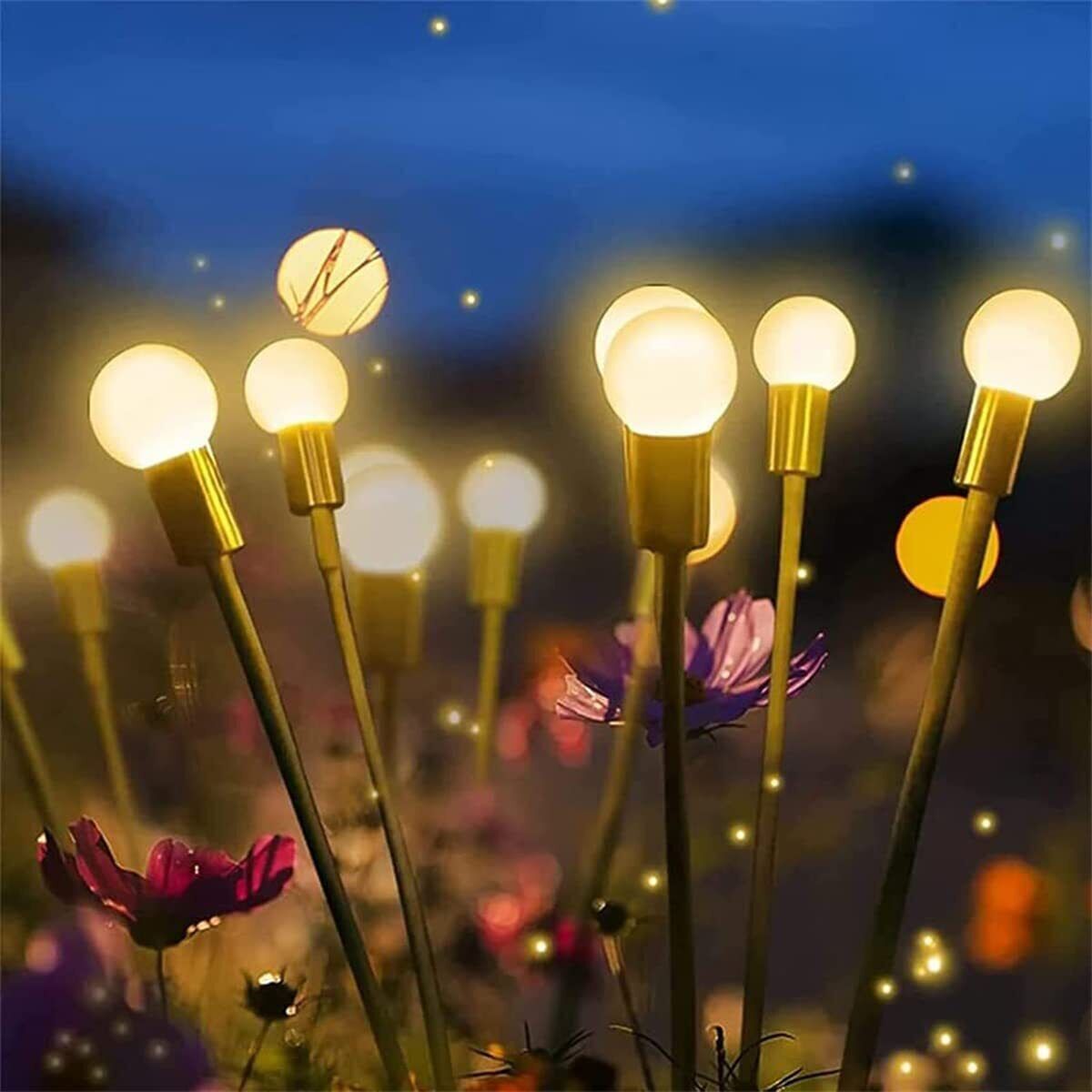 6LED Solar Firefly Lights Garden Outdoor Waterproof Swaying Landscape Yard Decor gallery