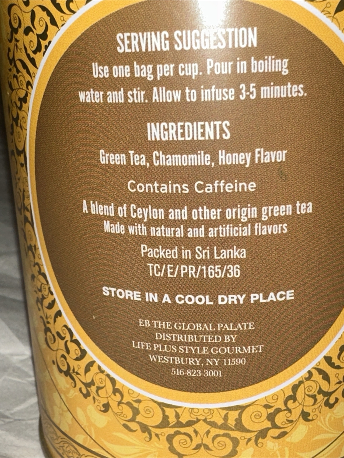 Pagoda Garden Caffeinated CHAMOMILE HONEY GREEN TEA 60 Bags BB 09/2026 gallery