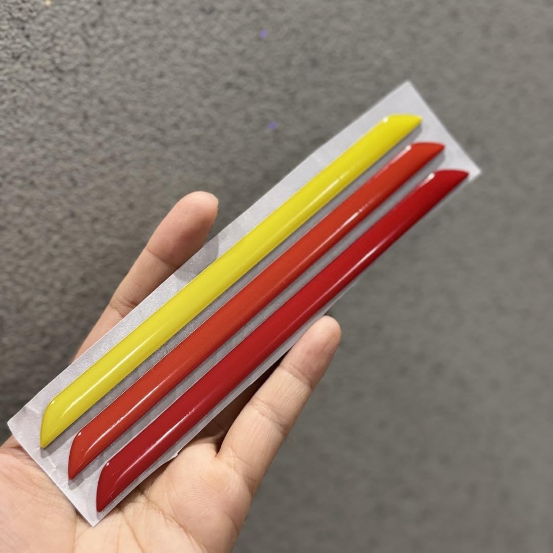 Retro 3 Color Stripe Front Grille Covers Stripes Decoration Sticker Grille Line gallery