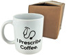I Prescribe Coffee Doctor Stethoscope 11 OZ Coffee Mug Cup White New In Box gallery