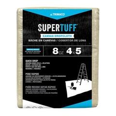 58905 SuperTuff 8 oz Premium Contractor Heavyweight Canvas Drop Cloth, 4-feet…